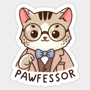 Pawfessor, The Professor Cat Sticker